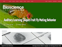 Tablet Screenshot of biosciencetechnology.com